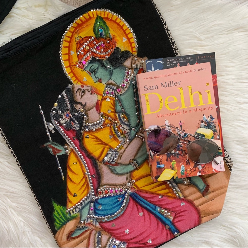 Indian sequin embroidered crossbody bag